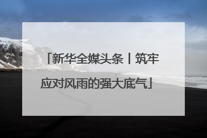 新华全媒头条丨筑牢应对风雨的强大底气