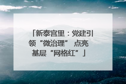 新泰宫里：党建引领“微治理” 点亮基层“网格红”