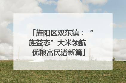 旌阳区双东镇：“旌益态”大米领航 优粮富民谱新篇