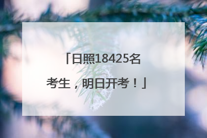 日照18425名考生，明日开考！