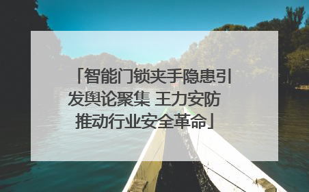 智能门锁夹手隐患引发舆论聚集 王力安防推动行业安全革命
