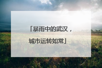 暴雨中的武汉，城市运转如常