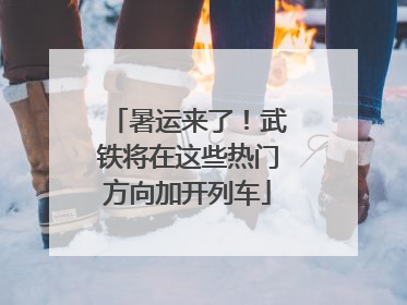 暑运来了！武铁将在这些热门方向加开列车