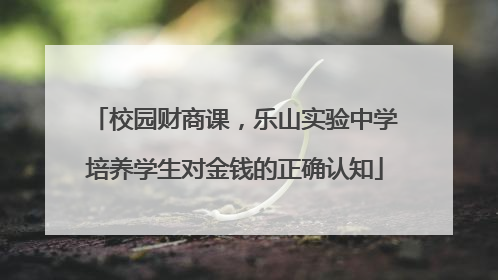 校园财商课，乐山实验中学培养学生对金钱的正确认知