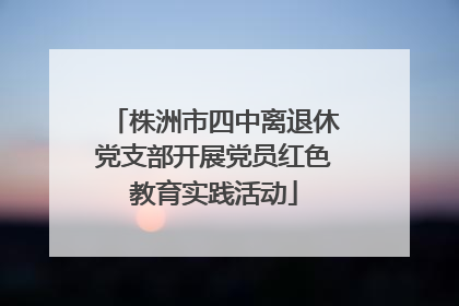 株洲市四中离退休党支部开展党员红色教育实践活动