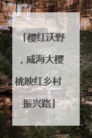 樱红沃野，威海大樱桃映红乡村振兴路