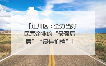 江川区：全力当好民营企业的“最强后盾”“最佳拍档”