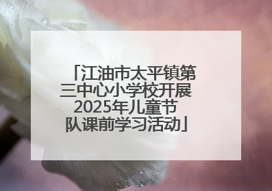 江油市太平镇第三中心小学校开展2025年儿童节队课前学习活动