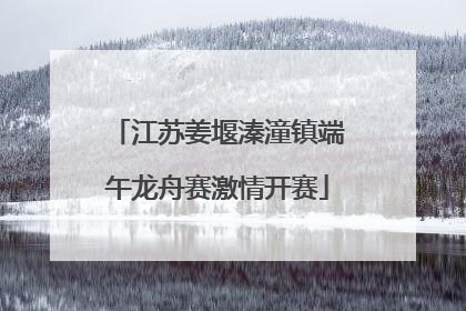 江苏姜堰溱潼镇端午龙舟赛激情开赛