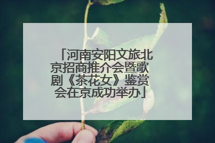 河南安阳文旅北京招商推介会暨歌剧《茶花女》鉴赏会在京成功举办