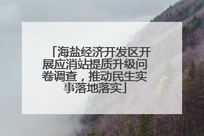 海盐经济开发区开展应消站提质升级问卷调查，推动民生实事落地落实