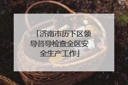 济南市历下区领导督导检查全区安全生产工作