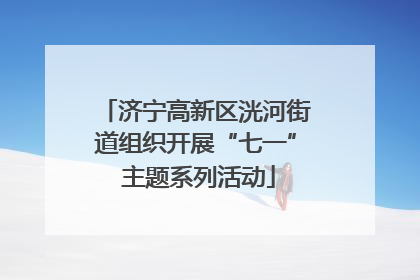 济宁高新区洸河街道组织开展“七一” 主题系列活动