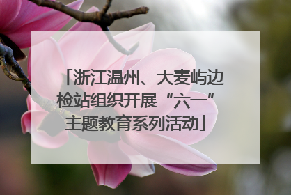 浙江温州、大麦屿边检站组织开展“六一”主题教育系列活动