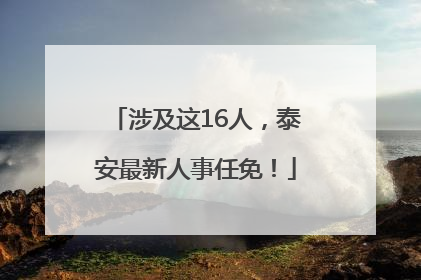 涉及这16人，泰安最新人事任免！