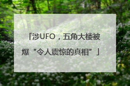 涉UFO，五角大楼被爆“令人震惊的真相”