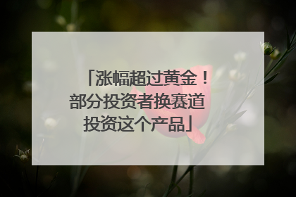 涨幅超过黄金！部分投资者换赛道投资这个产品