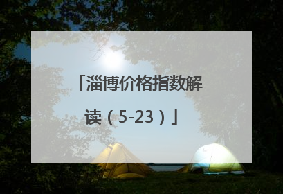 淄博价格指数解读（5-23）