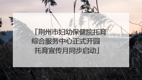 荆州市妇幼保健院托育综合服务中心正式开园 托育宣传月同步启动