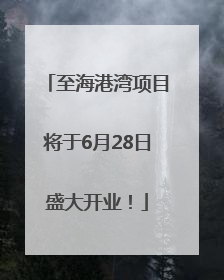 至海港湾项目将于6月28日盛大开业！