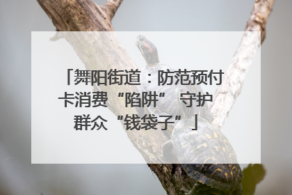 舞阳街道：防范预付卡消费“陷阱” 守护群众“钱袋子”