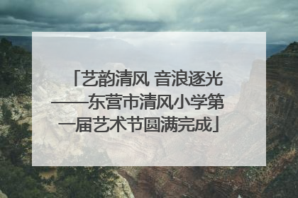艺韵清风 音浪逐光——东营市清风小学第一届艺术节圆满完成