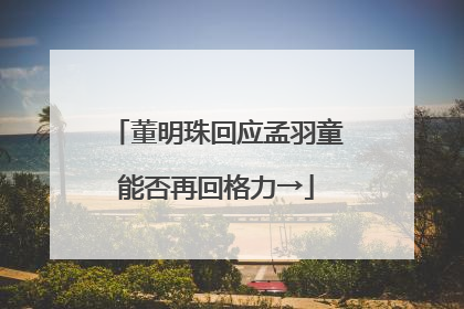 董明珠回应孟羽童能否再回格力→