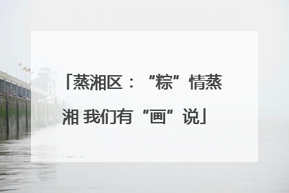 蒸湘区：“粽”情蒸湘 我们有“画”说