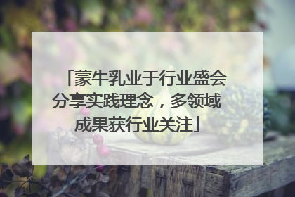 蒙牛乳业于行业盛会分享实践理念，多领域成果获行业关注