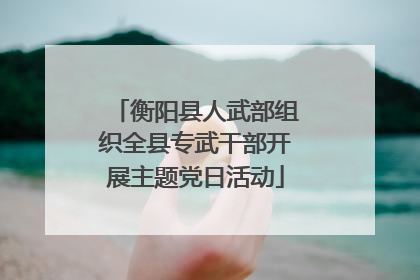 衡阳县人武部组织全县专武干部开展主题党日活动