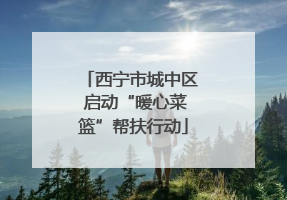 西宁市城中区 启动“暖心菜篮”帮扶行动
