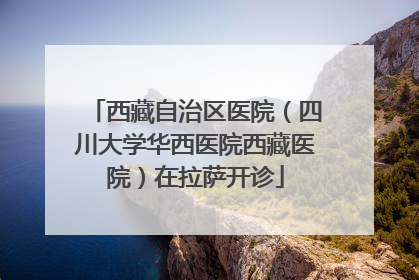 西藏自治区医院（四川大学华西医院西藏医院）在拉萨开诊