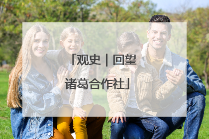 观史｜回望诸葛合作社