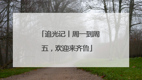 追光记丨周一到周五，欢迎来齐鲁