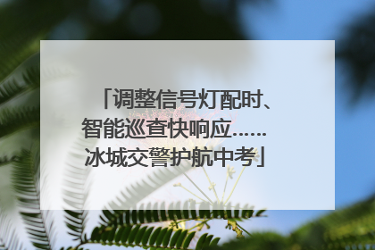 调整信号灯配时、智能巡查快响应……冰城交警护航中考