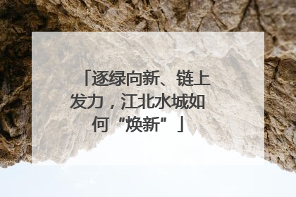 逐绿向新、链上发力，江北水城如何“焕新”