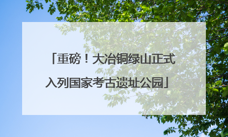 重磅！大冶铜绿山正式入列国家考古遗址公园