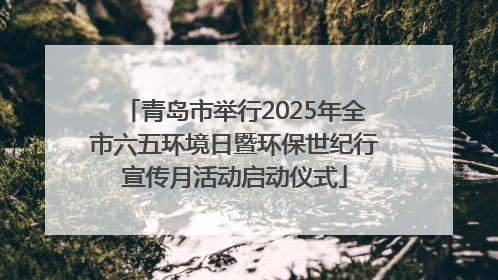 青岛市举行2025年全市六五环境日暨环保世纪行宣传月活动启动仪式
