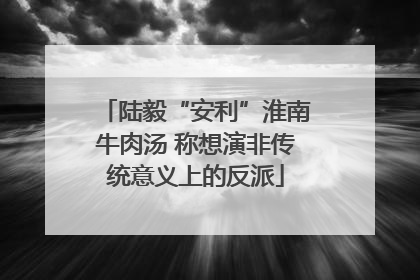陆毅“安利”淮南牛肉汤 称想演非传统意义上的反派