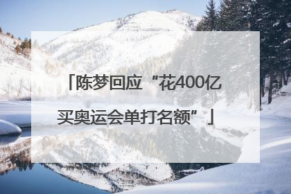 陈梦回应“花400亿买奥运会单打名额”