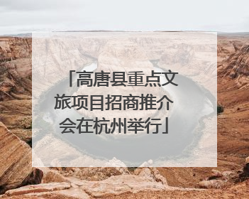 高唐县重点文旅项目招商推介会在杭州举行