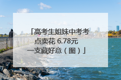 高考生姐妹中考考点卖花 6.78元一支藏好意（图）