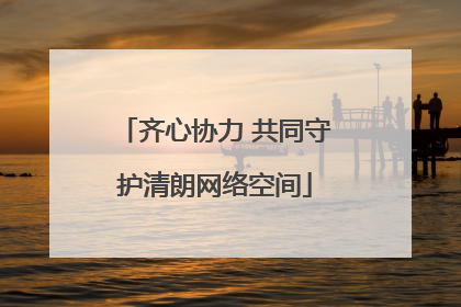 齐心协力 共同守护清朗网络空间