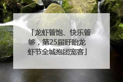 龙虾管饱、快乐管够，第25届盱眙龙虾节全城抱团宠客