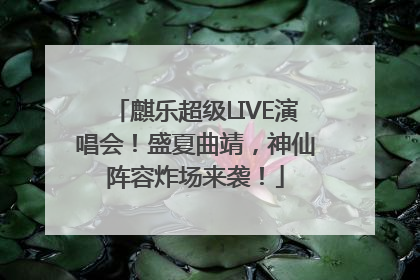 麒乐超级LIVE演唱会！盛夏曲靖，神仙阵容炸场来袭！