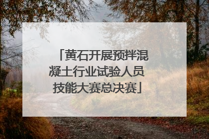 黄石开展预拌混凝土行业试验人员技能大赛总决赛
