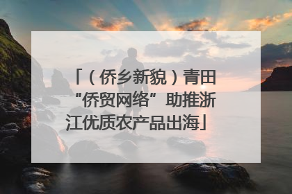 （侨乡新貌）青田“侨贸网络”助推浙江优质农产品出海