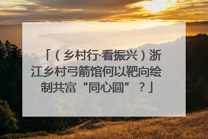 （乡村行·看振兴）浙江乡村弓箭馆何以靶向绘制共富“同心圆”？