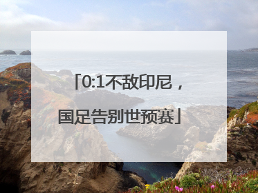 0:1不敌印尼，国足告别世预赛