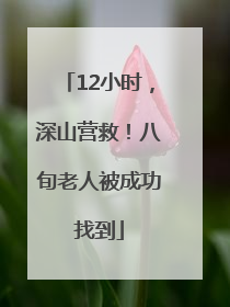 12小时，深山营救！八旬老人被成功找到